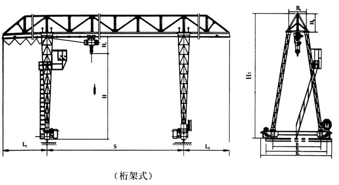 Mh型電動(dòng)葫蘆門式起重機(jī)(桁架式)